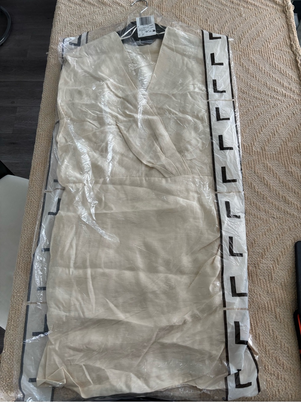 Mango Cream Sleeveless Wrap Mini Dress - Picture 4 of 7